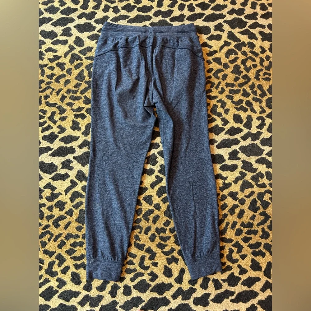 Lululemon Navy Heathered Jogger Pants Size 10 Drawstring Athleisure Travel